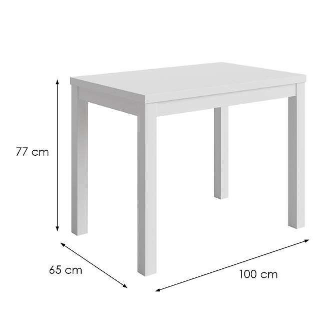 Asztal Rubin 100x65 fehér,2