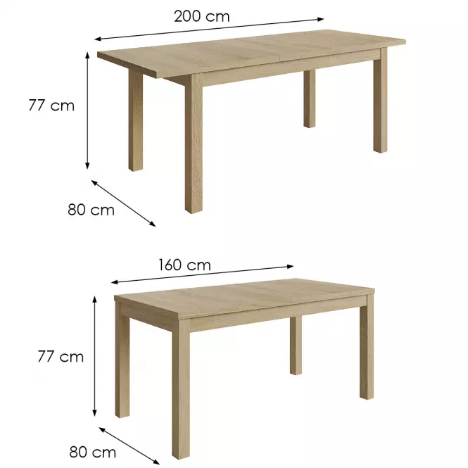 Asztal Koral 160/200x80 Sonoma,4