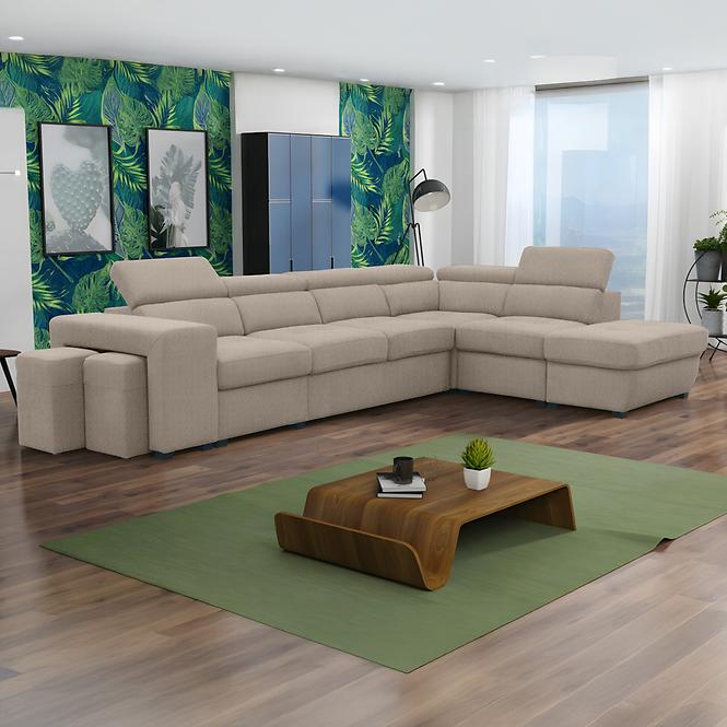 Sarokgarnitúra szett Positano 2XPUFA+B+1+2F+R+1+OTM Antology 02 BE