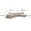 Sarokgarnitúra szett Positano 2XPUFA+B+1+2F+R+1+OTM Antology 02 BE,7