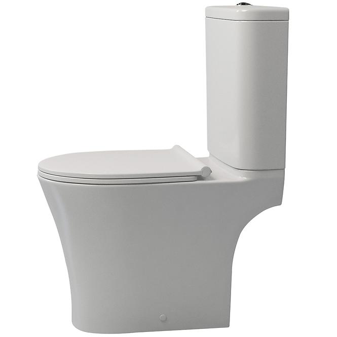 WC kombinált Zara Round Rimless szabadon ejtő deszka