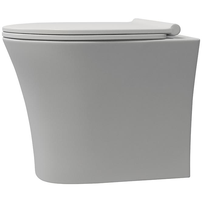 Függő WC-csésze Zara Round Rimless szabadon ejtő deszka