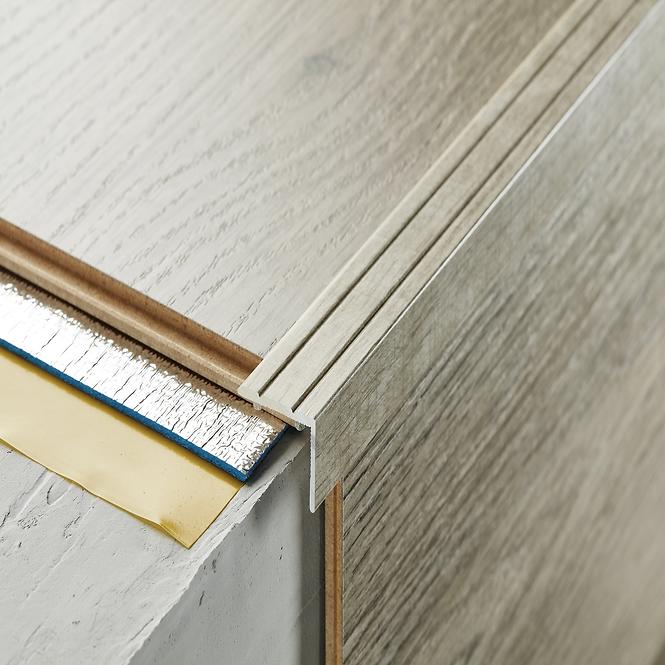 Keskeny lépcsőprofil LSW 10X25 ragasztó 1,35m nemes tölgy,2
