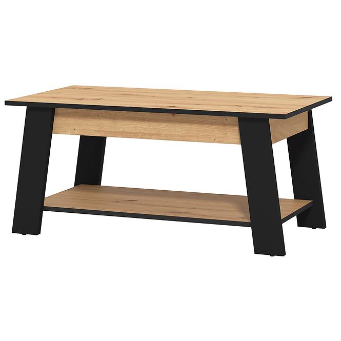 Dohányzóasztal Piave Artisan/Fekete 11013083