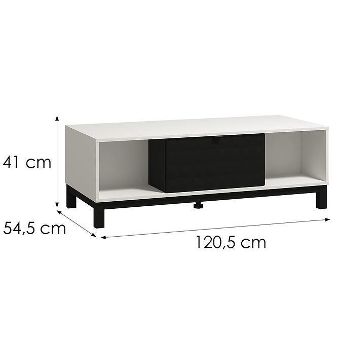 Dohányzóasztal Sarthe Fehér/Fekete 11013678,2