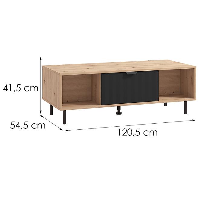 Dohányzóasztal Vandea Artisan/Fekete 11013668