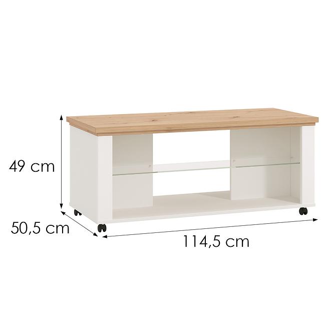 Dohányzóasztal Valencia Ks Artisan/fehér 11011461