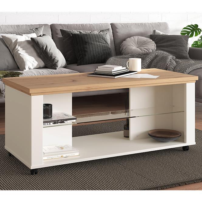 Dohányzóasztal Valencia Ks Artisan/fehér 11011461
