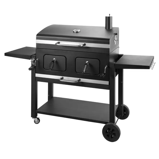 Faszén grill JY-114 öntöttvas rostély,4