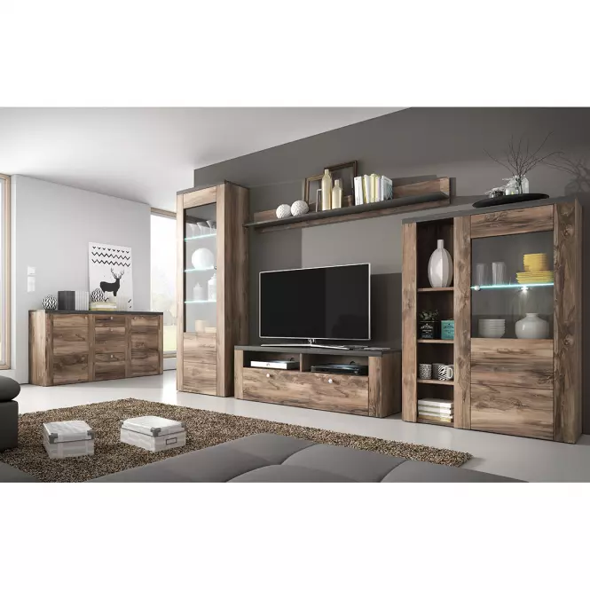 Szekrény RTV Larona 41 satin nussbaum