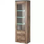Vitrin Larona 05 1D satin nussbaum