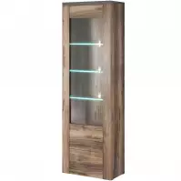 Vitrin Larona 05 1D satin nussbaum