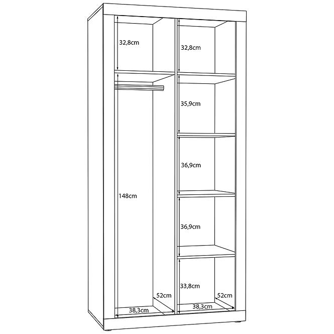 Szekrény Talino Tölgy Mauvella Tbbs821-D108 042025,6