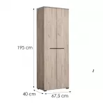 Szekrény Lorca Szürke Tölgy/Szürke 11008354