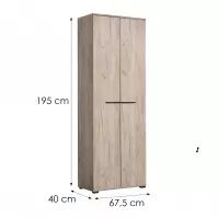 Szekrény Lorca Szürke Tölgy/Szürke 11008354