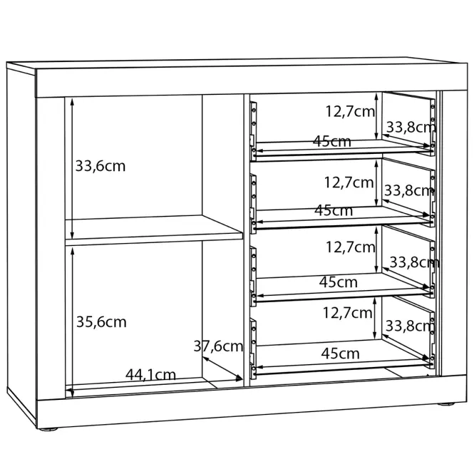 Komód Talino 1d4s Tölgy Mauvella Tbbk221l-D108,6