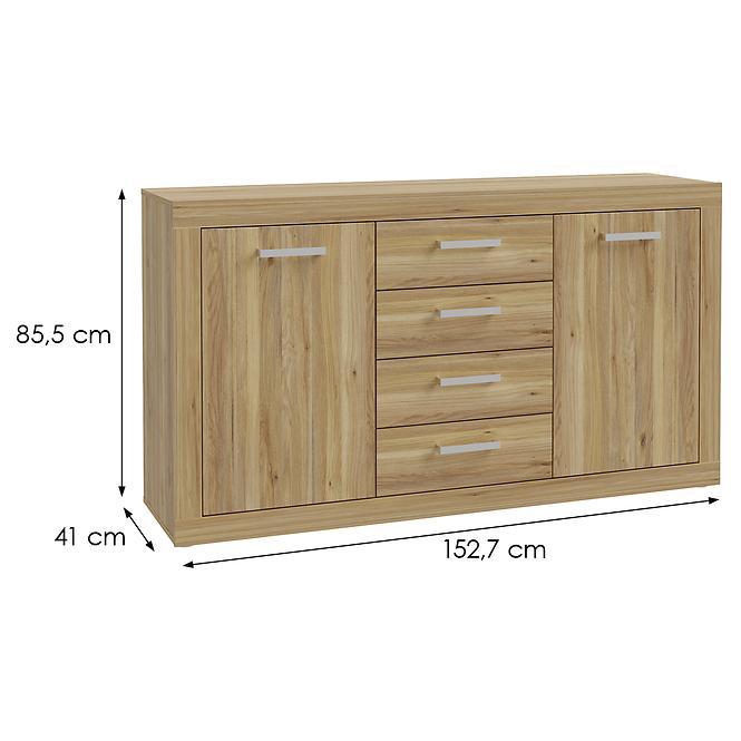 Komód Talino 2d4s Tölgy Mauvella  Tbbk231-D108