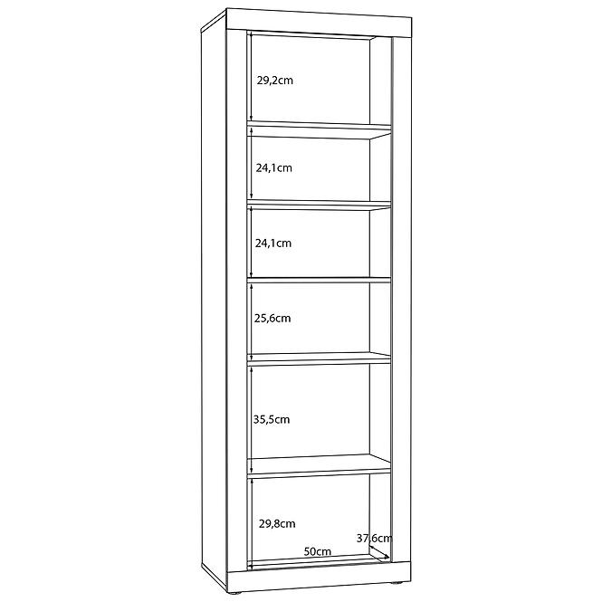 Regál Talino tölgy Mauvella TBBS711-D108