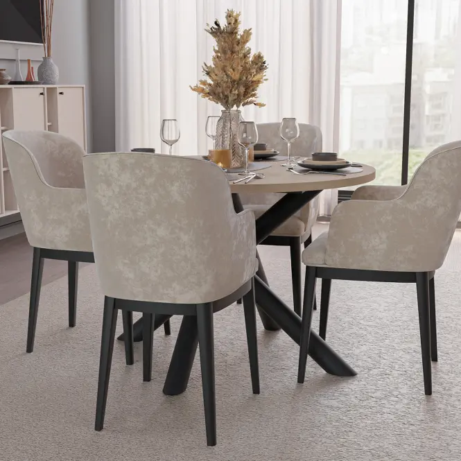 Asztal Oslo 110 cm lindberg tölgy,4