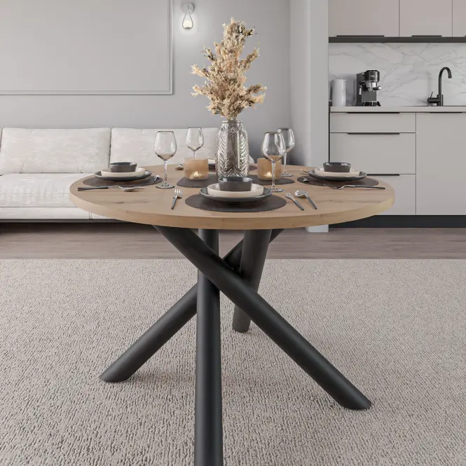 Asztal Oslo 110 cm artisan tölgy,8