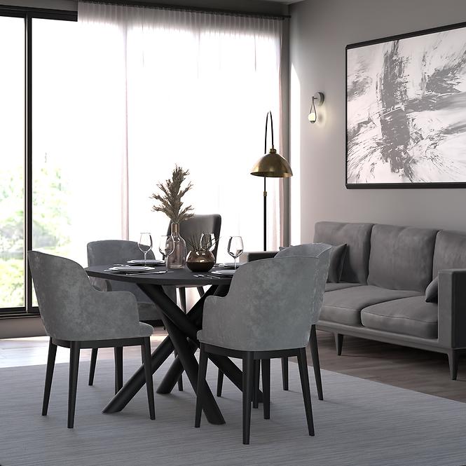 Asztal Oslo 138x100 cm portland hamu