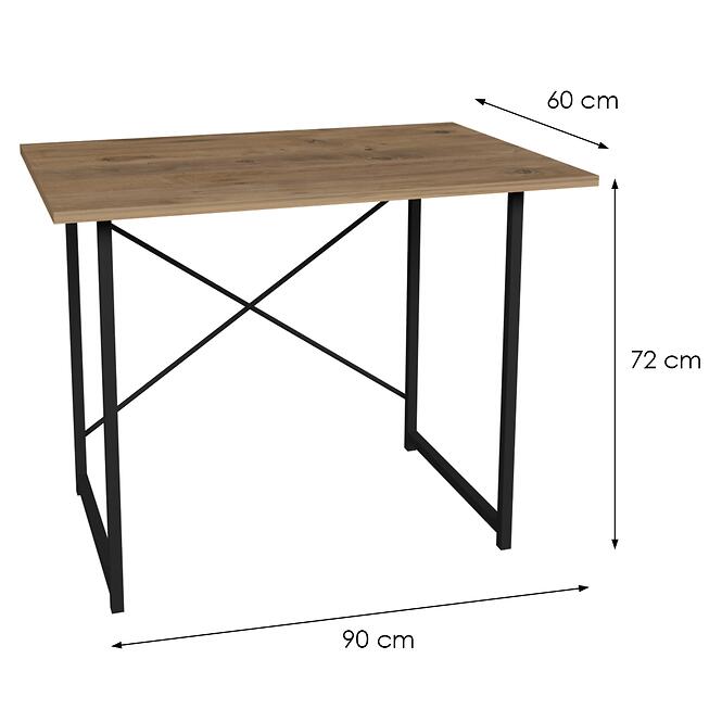 Íróasztal Fd-6090sd-001 Természetes/Fekete