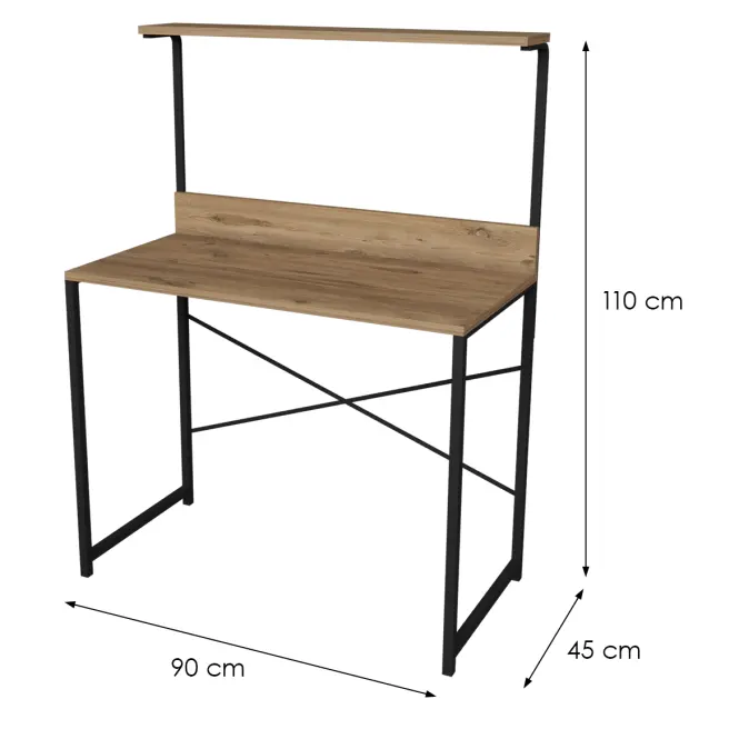 Íróasztal Fd-4590sd-001 Természetes/Fekete,4