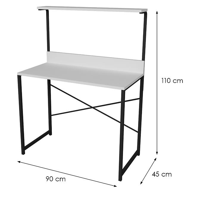 Íróasztal Fd-4590sd-002 Fehér/Fekete
