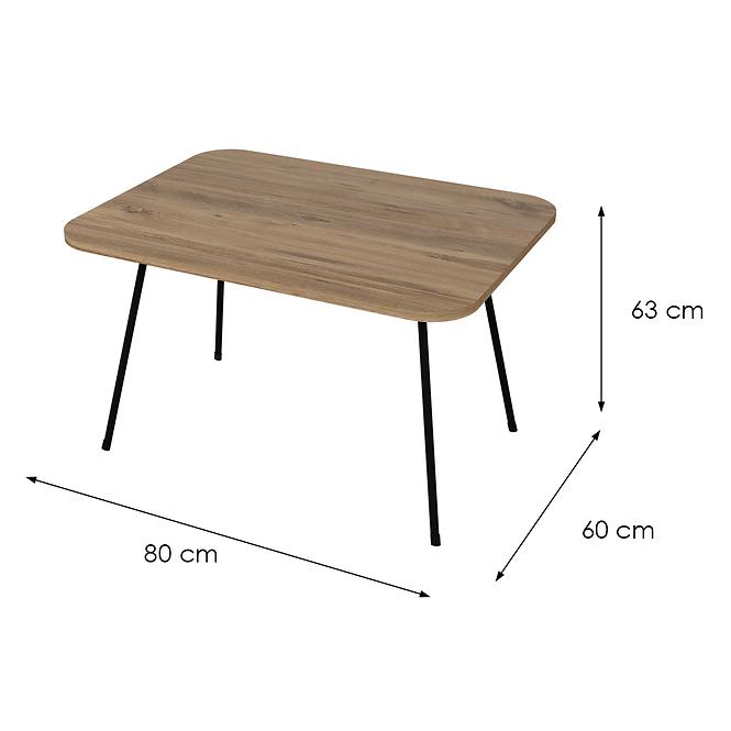 Dohányzóasztal Fd- Fp6080fpt-001 Természetes/Fekete,4