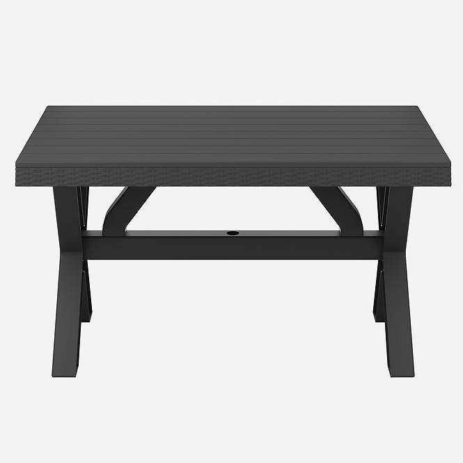 Asztal Rustic antracit 80x140 cm