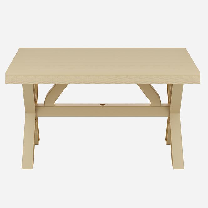 Asztal Rustic bézs 80x140 cm