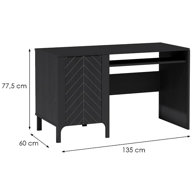 Íróasztal Malumi M9 fekete,2