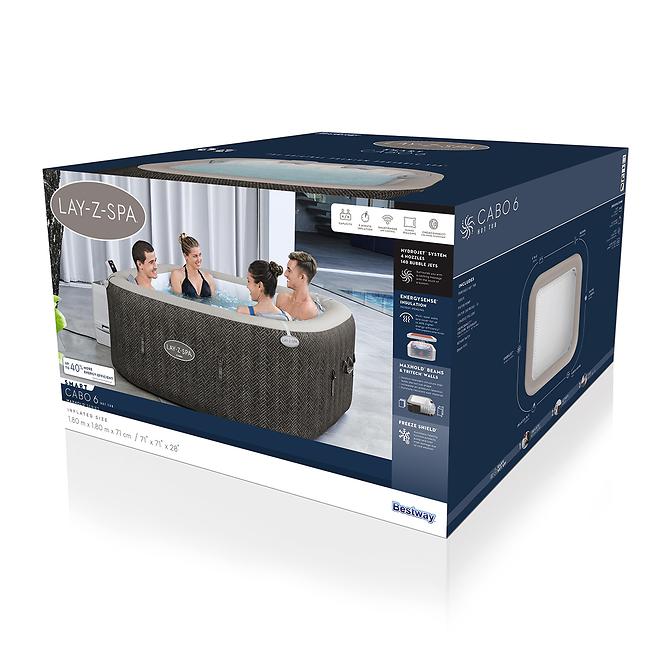 Hidromasszázs medence Spa 1.8x1.8x0.71m Cabo 6001R