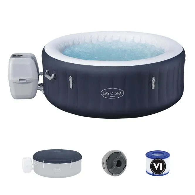 Hidromasszázs medence Spa 1.8x1.8m Miami dark blue 6001C,3