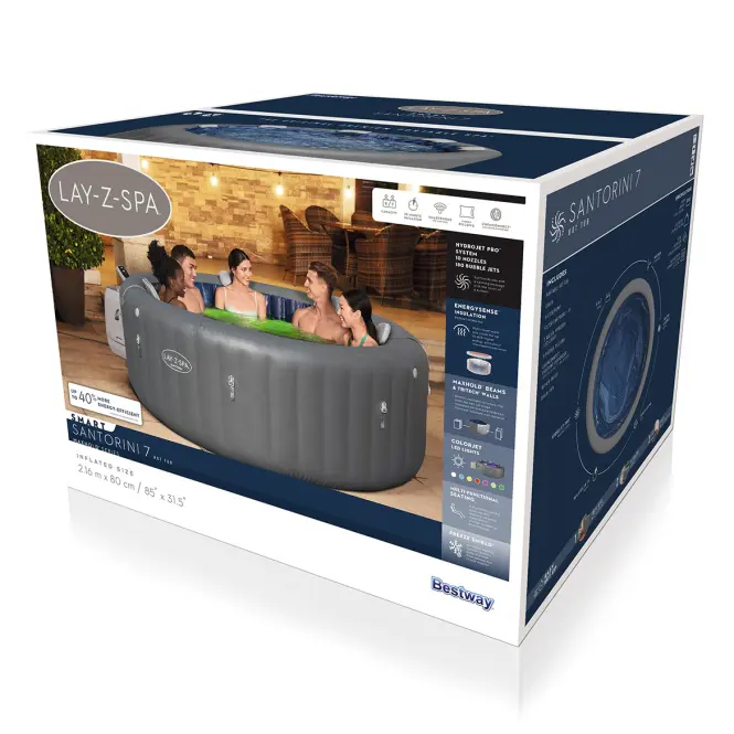 Hidromasszázs medence Spa 2.16x0.8m Santorini 6001T,14