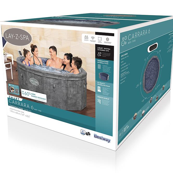 Hidromasszázs medence Spa 1.7x0.65m Carrara 6001V