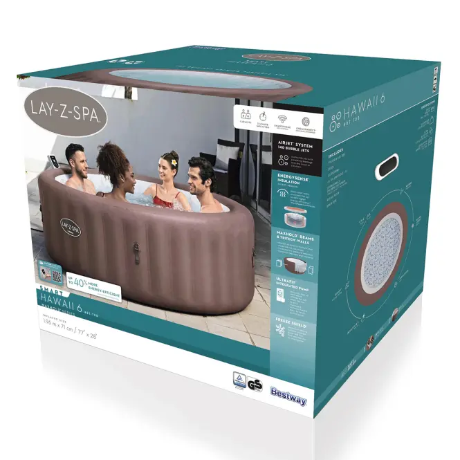 Hidromasszázs medence Spa 1.96x0.71m Hawaii 6001G,9