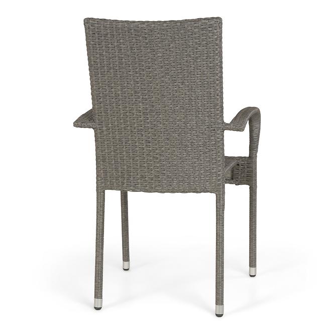 PARISO szürke rattan kerti szék,4