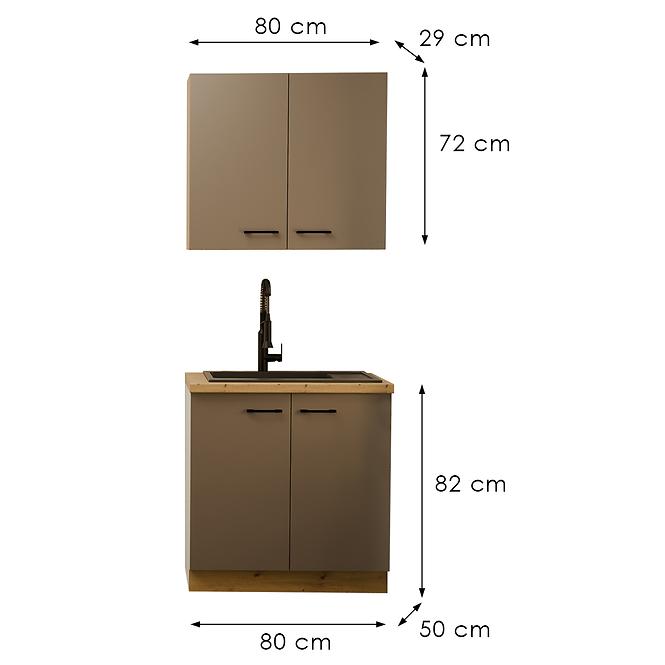 Konyhabútor Bolonia 80cm Munkalap nélkül