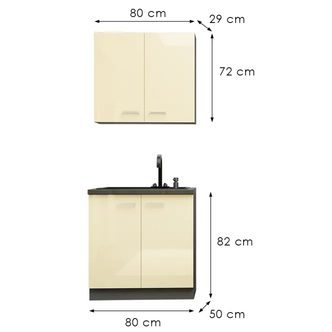 Konyhabútor Karmen 80cm Munkalap nélkül,3
