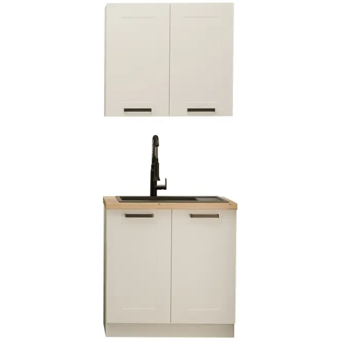Konyhabútor Luna Fehér/Fehér 80cm Munkalap nélkül,2