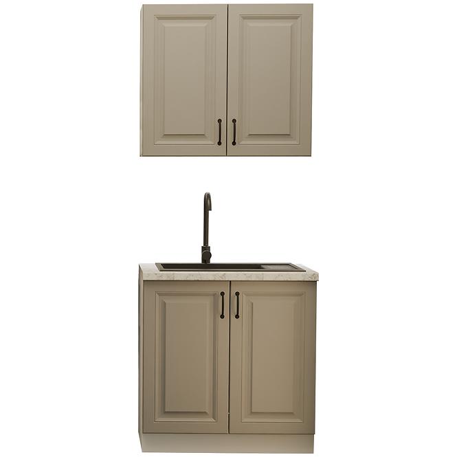 Konyhabútor Stilo Claygrey/Fehér 80cm Munkalap nélkül