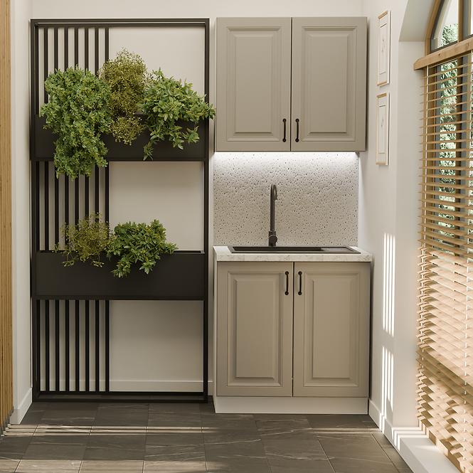 Konyhabútor Stilo Claygrey/Fehér 80cm Munkalap nélkül