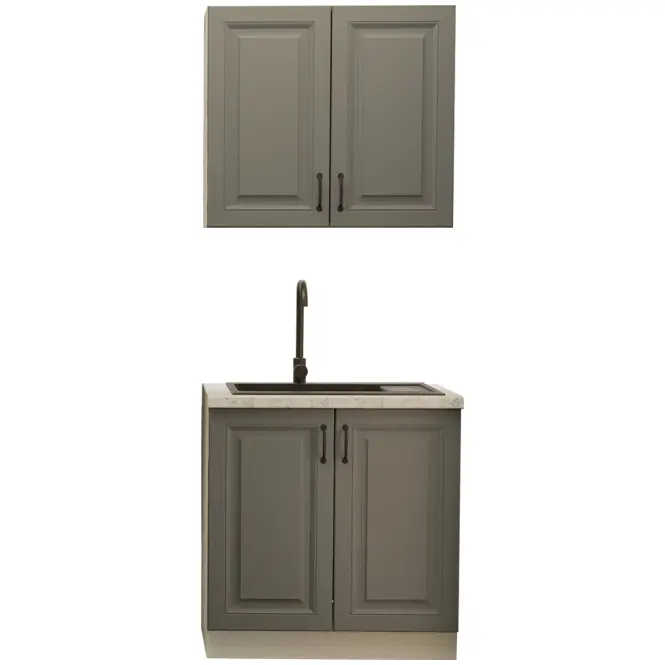 Konyhabútor Stilo Dustgrey/Fehér 80cm Munkalap nélkül