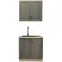 Konyhabútor Stilo Dustgrey/Fehér 80cm Munkalap nélkül,2