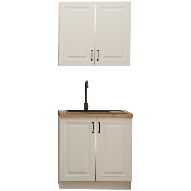 Konyhabútor Stilo Fehér/Fehér 80cm Munkalap nélkül,2