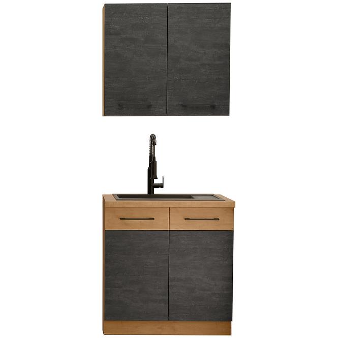 Konyhabútor Vigo Dark 80cm Munkalap nélkül