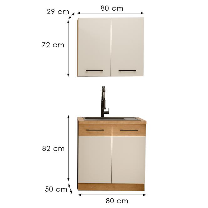 Konyhabútor Vigo Fehér 80cm Munkalap nélkül,3