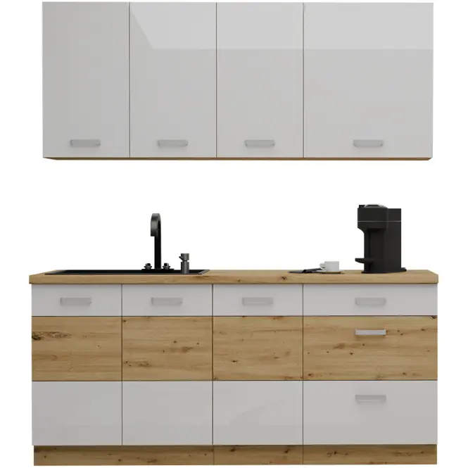 Konyhabútor Artisan White 180cm Munkalap nélkül,2