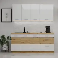 Konyhabútor Artisan White 180cm Munkalap nélkül